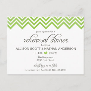 Carte postale d'invitation au dîner de répétition