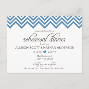 Carte postale d'invitation au dîner de répétition