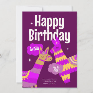 Carte postale d'invitation d'anniversaire