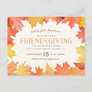 Carte postale d'invitation d'aquarelle de