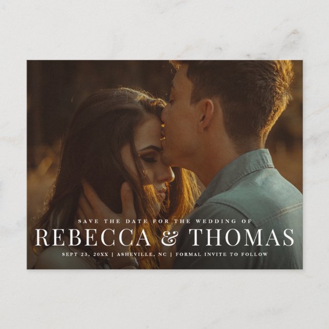 Carte postale d'invitation de mariage avec photo s (Devant)