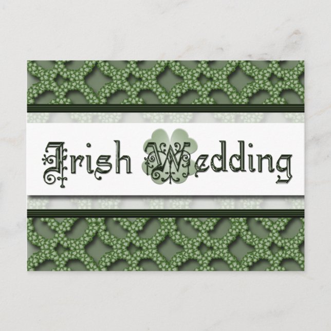 Carte postale d'invitation de mariage irlandais (Devant)