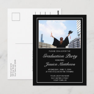 Carte postale d'invitation de remise de diplômes n