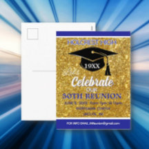 Carte postale d'invitation de réunion de classe qu