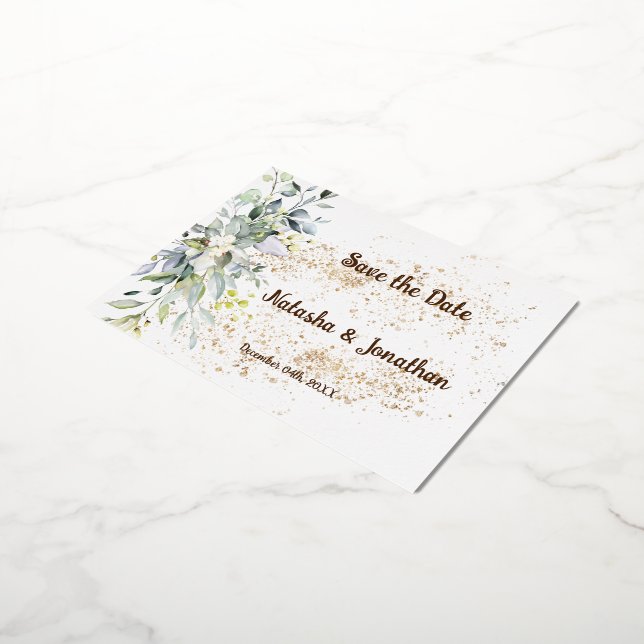 Carte postale d'invitation en aluminium à conserve (Rotation)