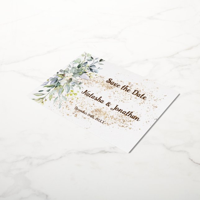 Carte postale d'invitation en aluminium 'Sauver la (Rotation)