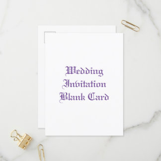 CARTE POSTALE D'INVITATION faire-part de mariage B