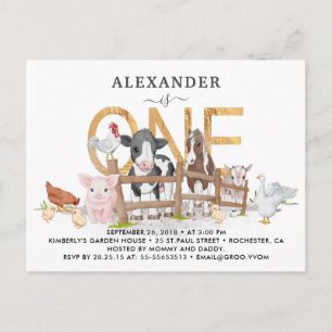 Carte postale d'invitation pour le 1er anniversair