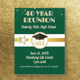 Carte postale d'invitation pour réunion de classe