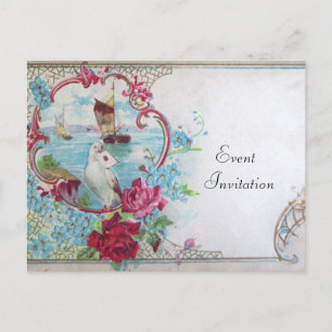 Carte postale d'invitation ROMANTICA