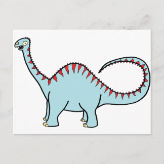 Carte Postale Diplodocus bleu