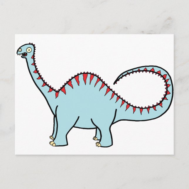 Carte Postale Diplodocus bleu (Devant)
