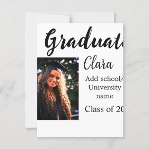Carte Postale Diplôme ajoutez nom promotion 20xx félicitations a