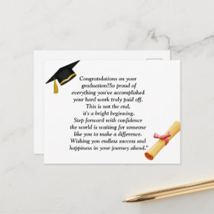 Carte Postale Diplôme - Conception universelle pour tous les âge