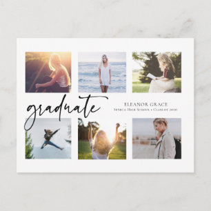 Carte Postale Diplôme de photographie multiple noir et blanc