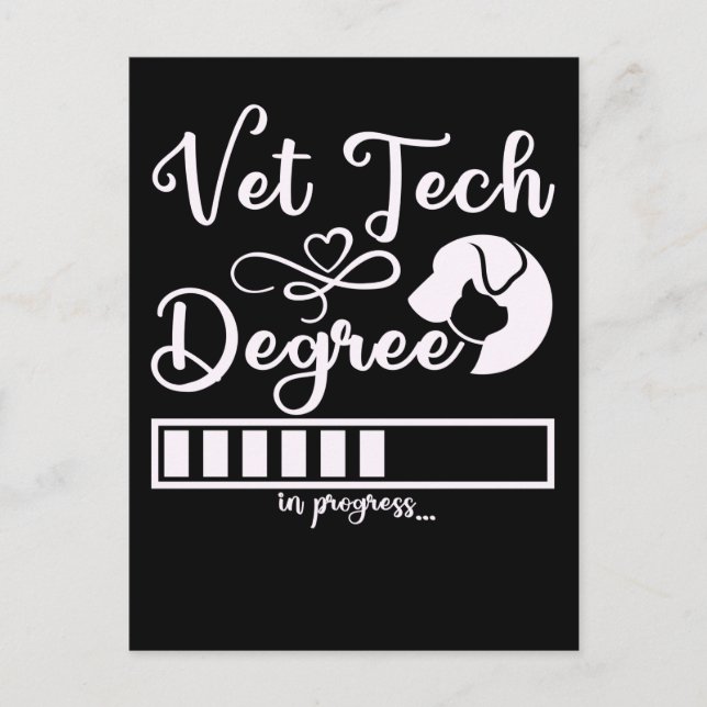 Carte Postale Diplôme en technologie vétérinaire Chargement de f (Devant)