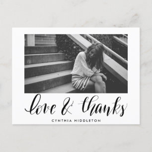 Carte Postale Diplôme Moderne Amour Et Merci Typographie Photo