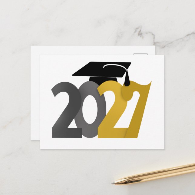 Carte Postale Diplômés de la promotion 2027 classe d'or et d'arg (Devant/Arrière en situation)