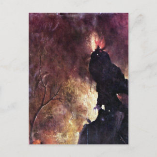 Carte Postale Diptyque avec des scènes d'enfer