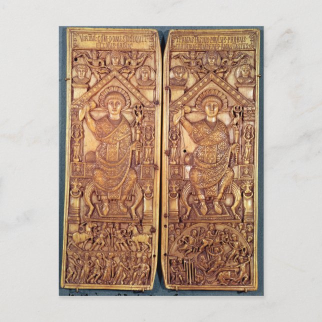 Carte Postale Diptyque consulaire Anastasius sculpté (Devant)