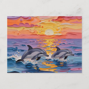 Carte Postale Dire bonjour Garder le contact Vacances tropical
