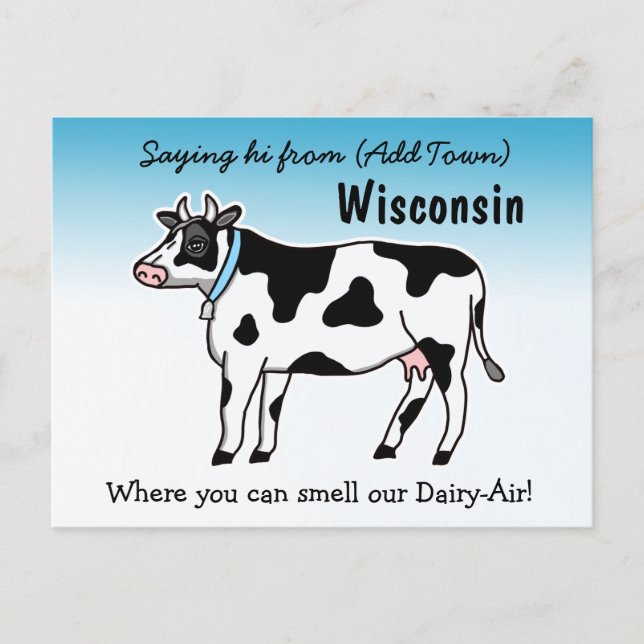 Carte Postale Dire son Wisconsin où vous pouvez sentir notre Lai (Devant)