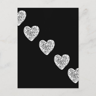 Carte Postale Directement à mon coeur - noir et blanc
