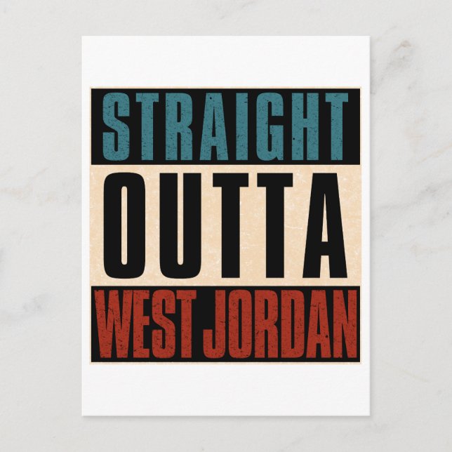 Carte Postale Directement en périphérie ouest de Jordanie Utah U (Devant)