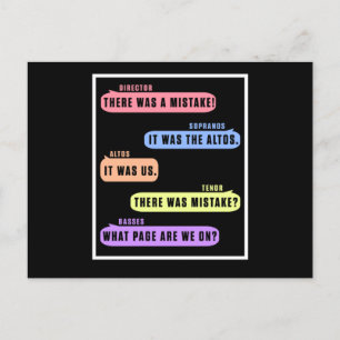 Carte Postale Directeur du choeur Tenor Soprano Altos Basses Cho