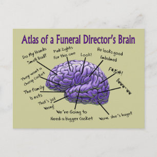 Carte Postale Directeur funéraire / Morticienne Funny Brain Desi