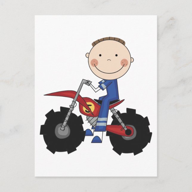 Carte Postale Dirt Bike - Tshirts et cadeaux pour garçons (Devant)