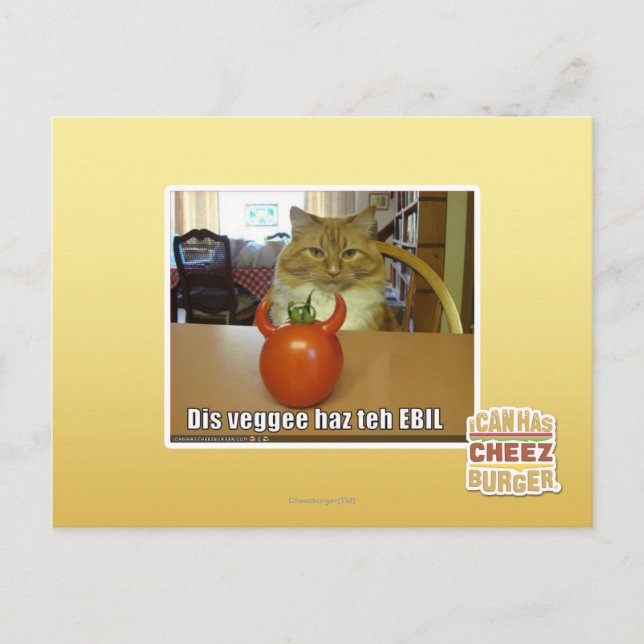 Carte Postale Dis veggee haz l'EBIL (Devant)