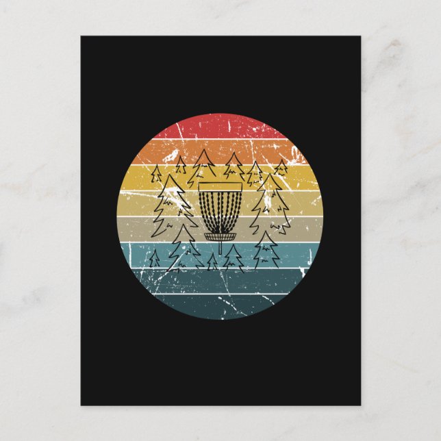 Carte Postale Disc golf Retro Vintage (Devant)