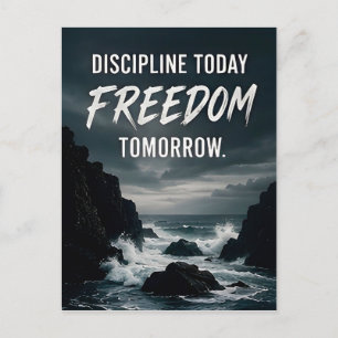 Carte Postale 🔥 Discipline Aujourd'hui Liberté Demain Motivatio