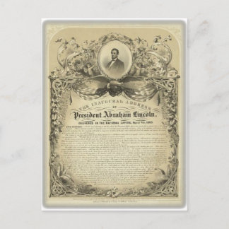 Carte Postale Discours inaugural du président abe lincoln