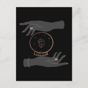 Carte Postale Diseur de bonne aventure occulte Wicca Goth Sorcel