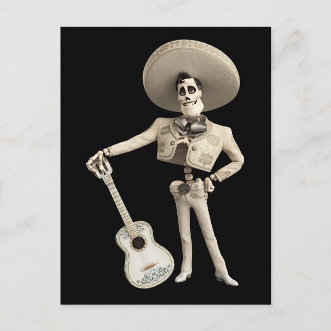Carte Postale Disney Pixar Coco | Ernesto | Tenir une guitare (Devant)