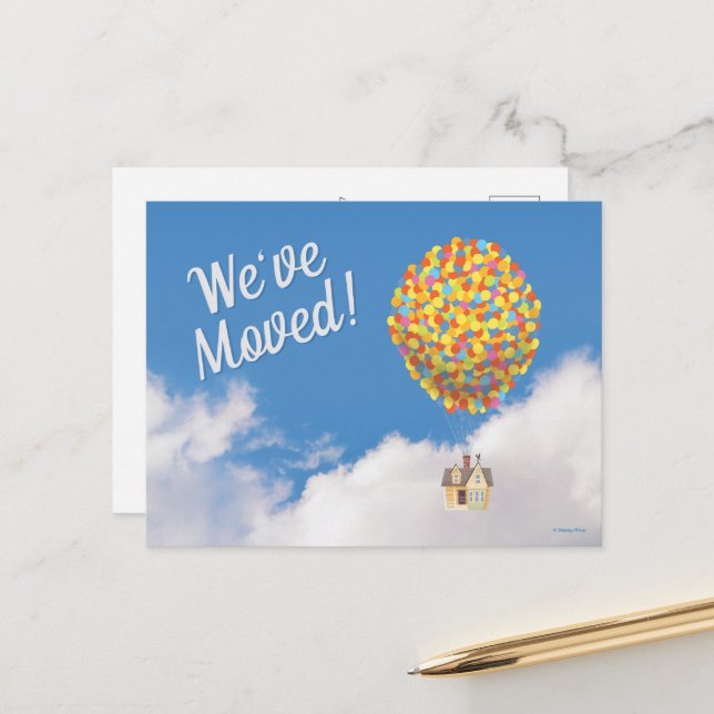 Carte Postale Disney Pixar UP | Balloon House - Nous avons démén (Devant/Arrière en situation)