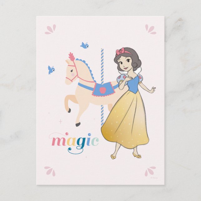 Carte Postale Disney Princess Blanche Neige | Magie du carrousel (Devant)