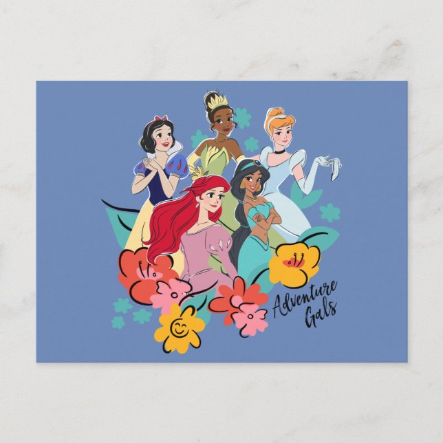 Carte Postale Disney Princesses Aventures Filles (Devant)