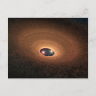 Carte Postale Disque de matière poussiéreuse restant de la forma