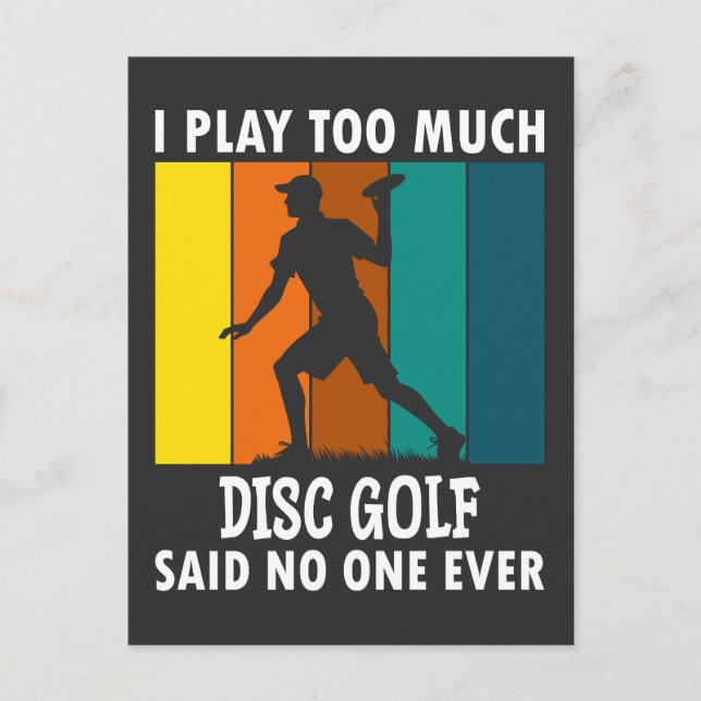 Carte Postale Disque Golf amusant dire Retro Disque Golf (Devant)