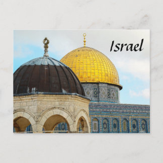 Carte postale d'Israël avec photo du dôme du roche