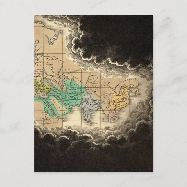 Carte Postale Dissolution de l'Empire de Charlemagne 912 après J (Devant)