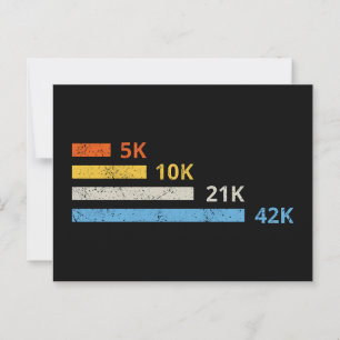 Carte Postale Distances de course II - 5K 10K 21K 42K Marathoner