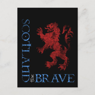 Carte Postale Distressed Scotland le Brave Lion Rampant Design
