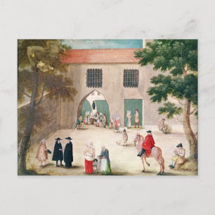 Carte Postale Distribuer des aumônes aux pauvres