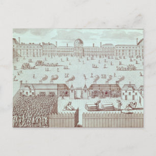 Carte Postale Distribution de pain au kiosque des Tuileries