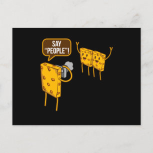 Carte Postale Dites à des gens Fromage Alimentation Aime mangeur