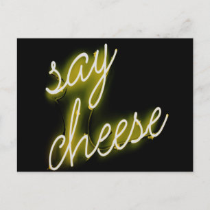 Carte Postale Dites feu de néon au fromage